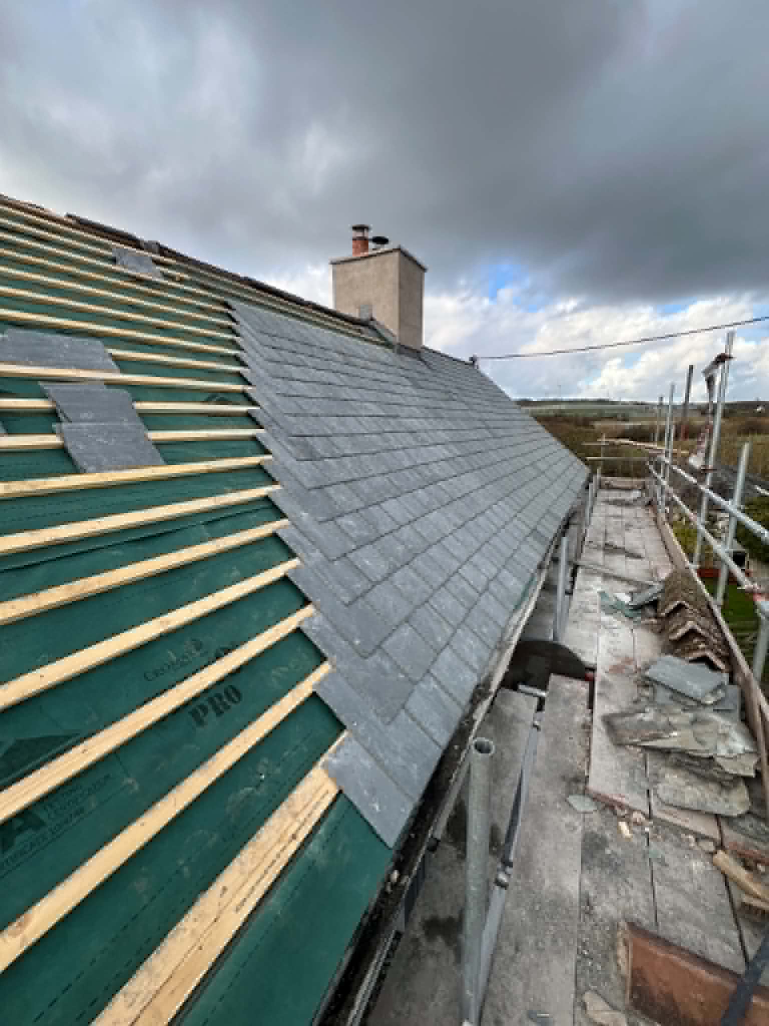 Roofing work